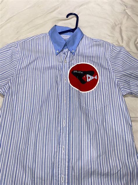 prada button down dress|Prada short sleeve button up.